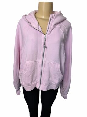 Lululemon Scuba Oversized Full Zip Hoodie Womens M/L Light Pink Athleisure